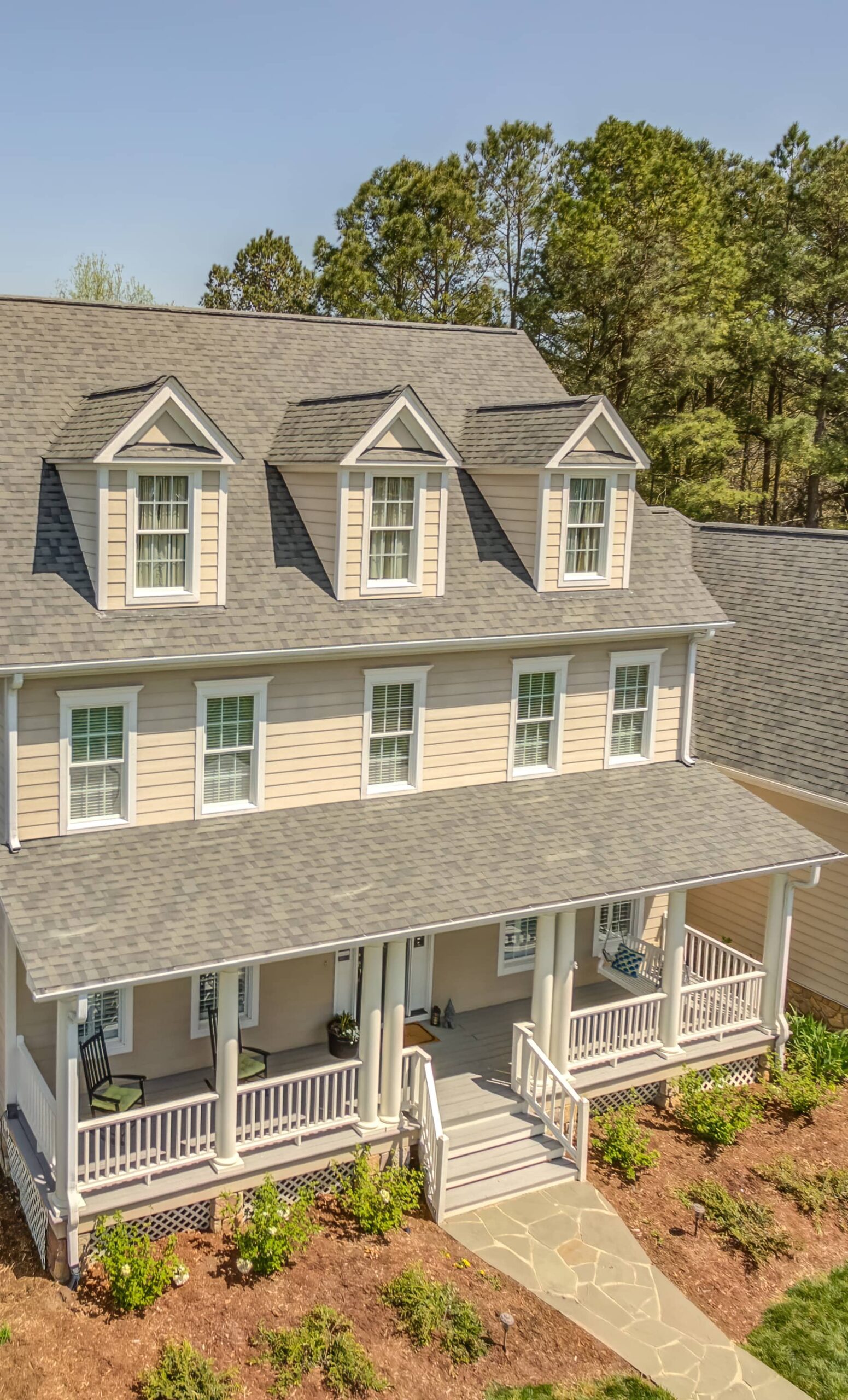 A new roof on a home in North Carolina