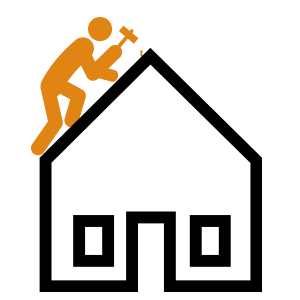 icon of a person working on a roof