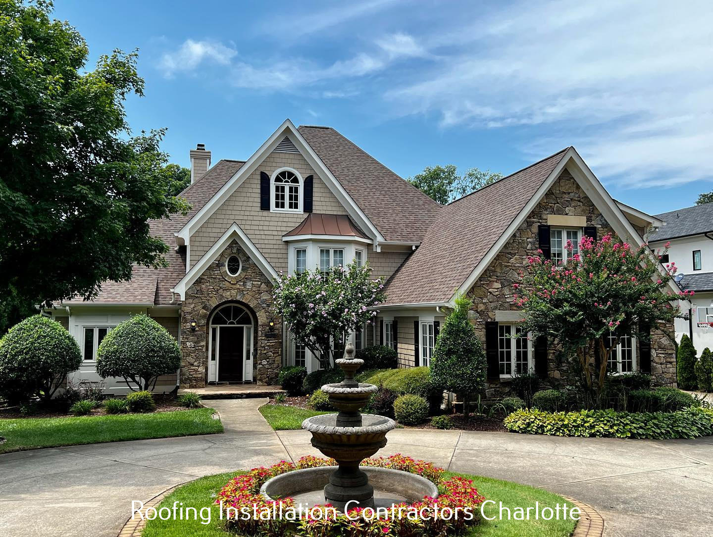 A home with a new roof in North Carolina