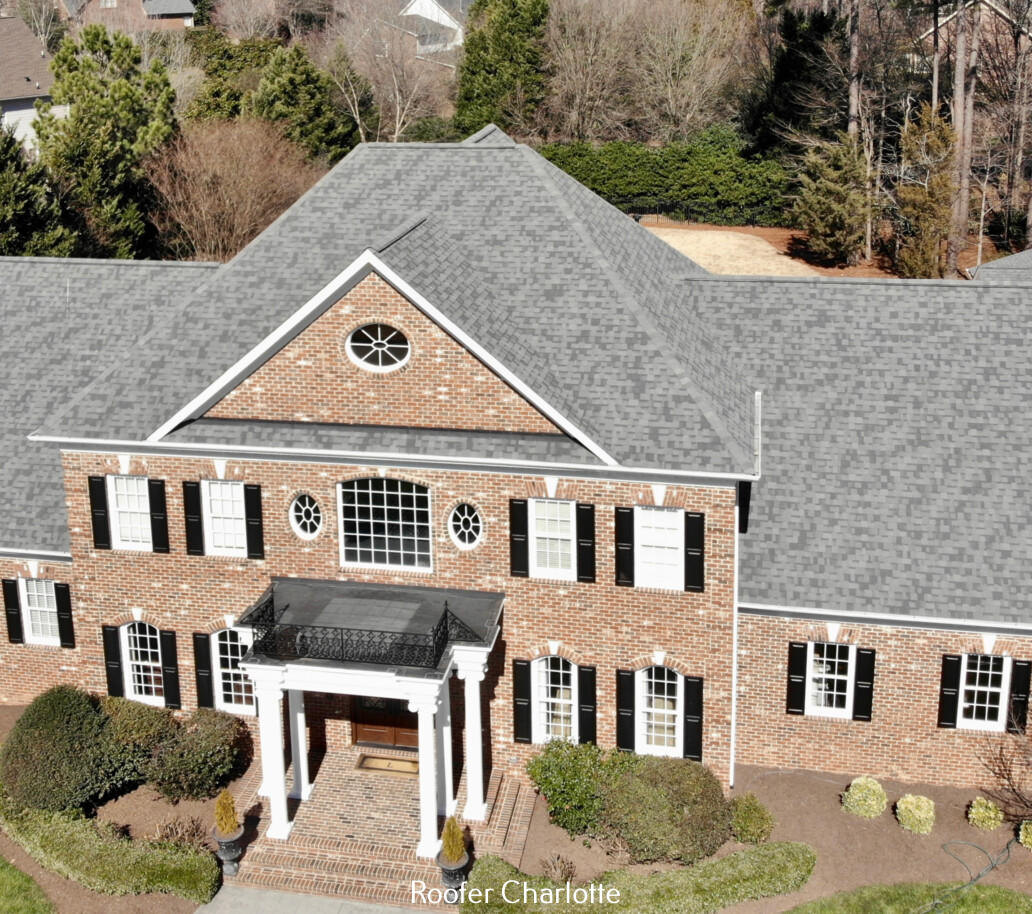 A home with a new roof in North Carolina