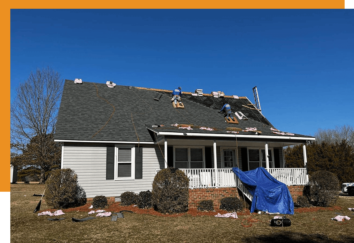 The Horizon team installing a new roof on a home