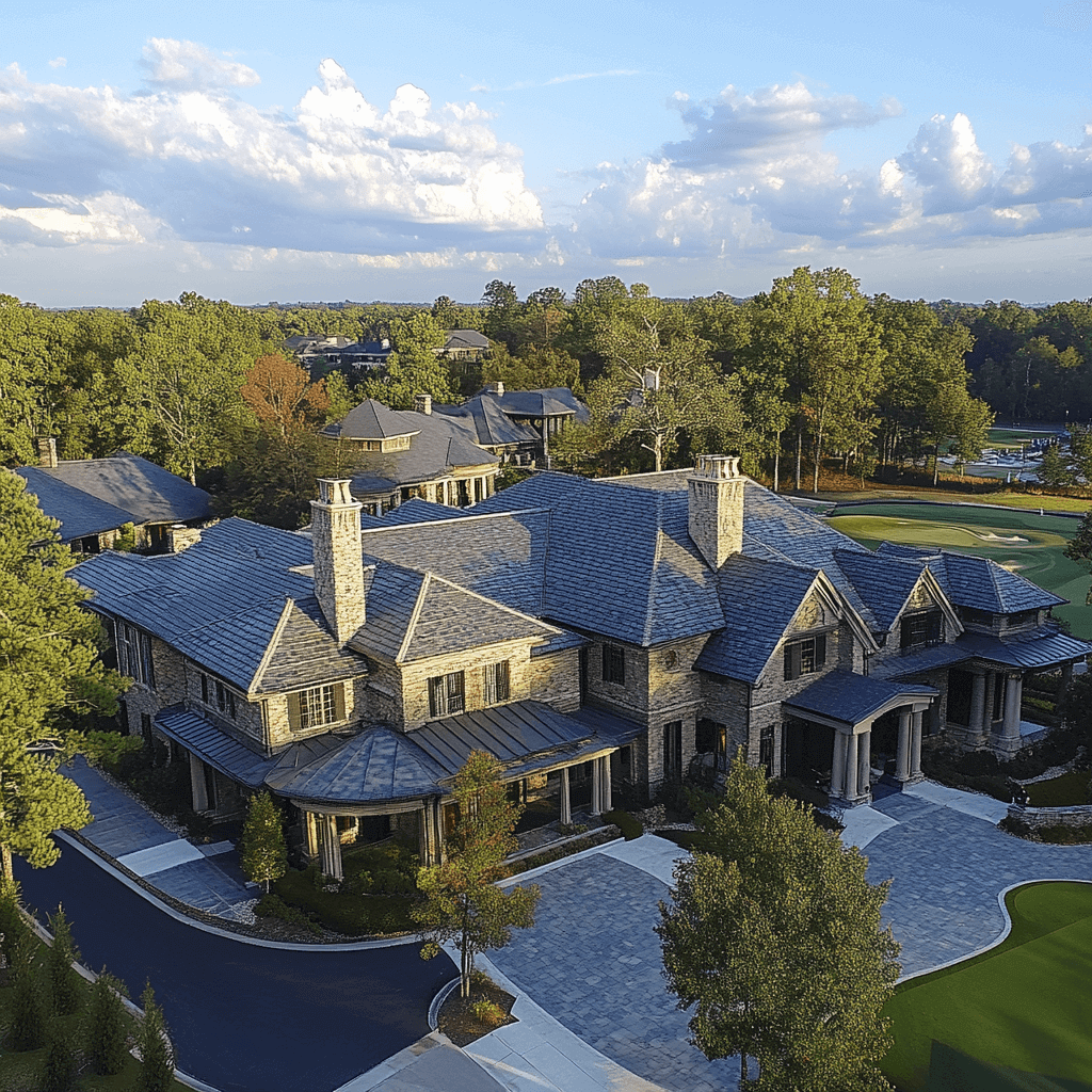 A country club with a new roof in North Carolina
