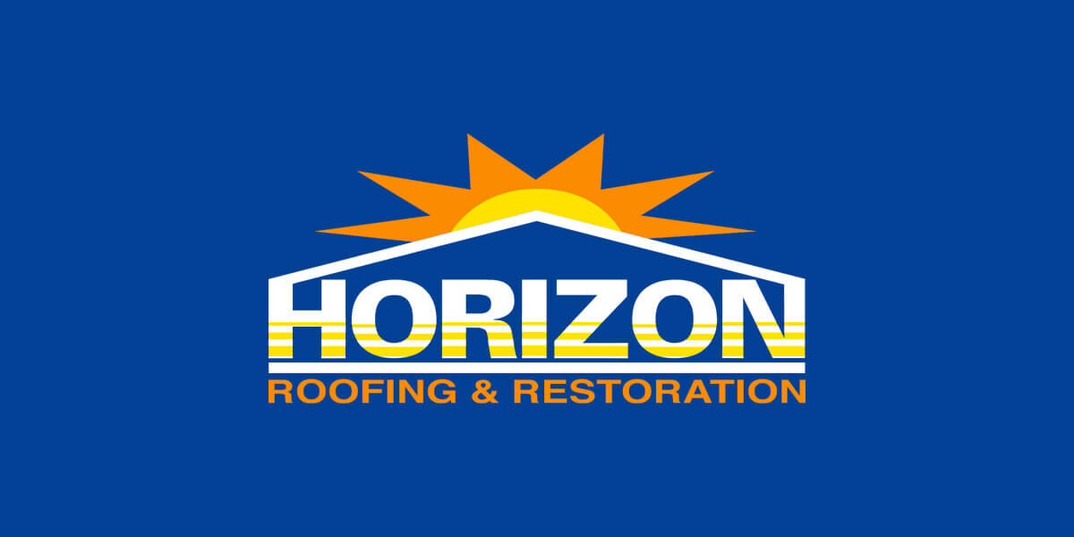 horizon logo with blue background