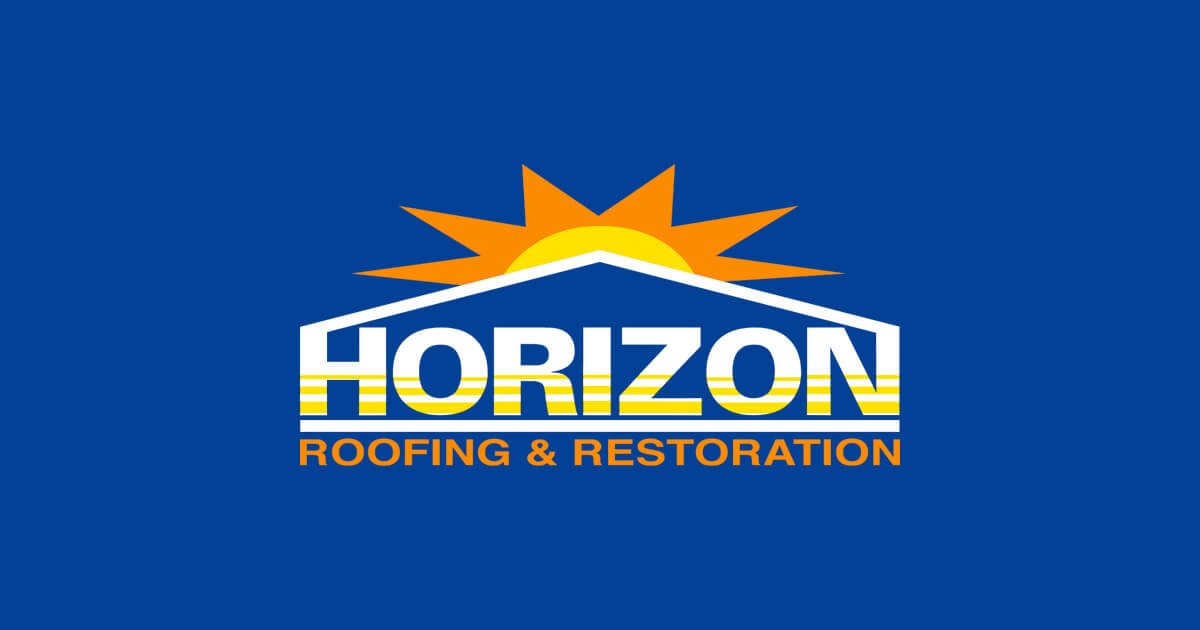 horizon logo with blue background